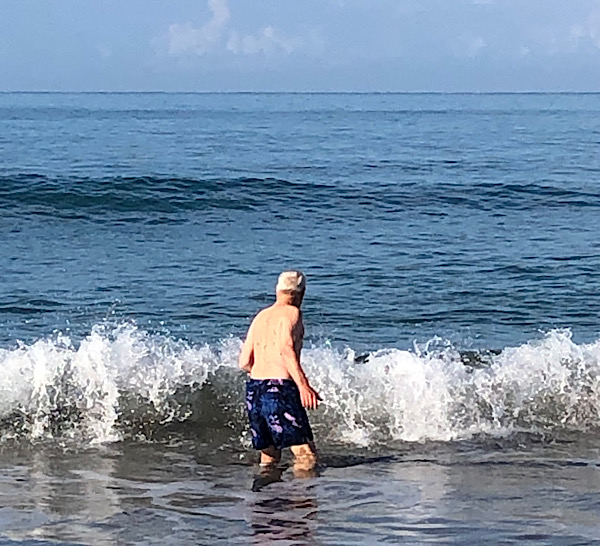 Stephen in the water